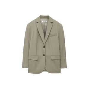ANINE BING Quinn Single Breasted Blazer - S - Green Khaki